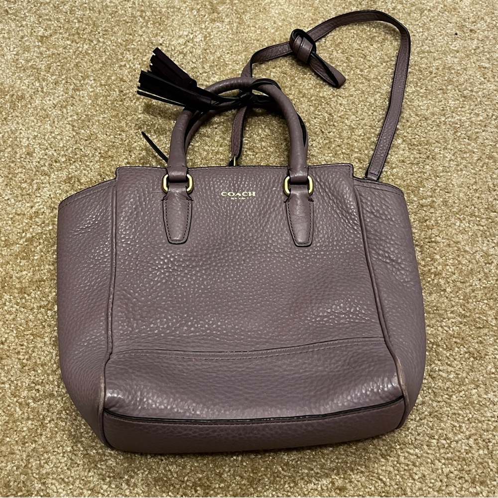 Coach Purple Leather Women's Bag